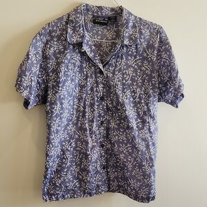 Blue Floral Women's Shirt